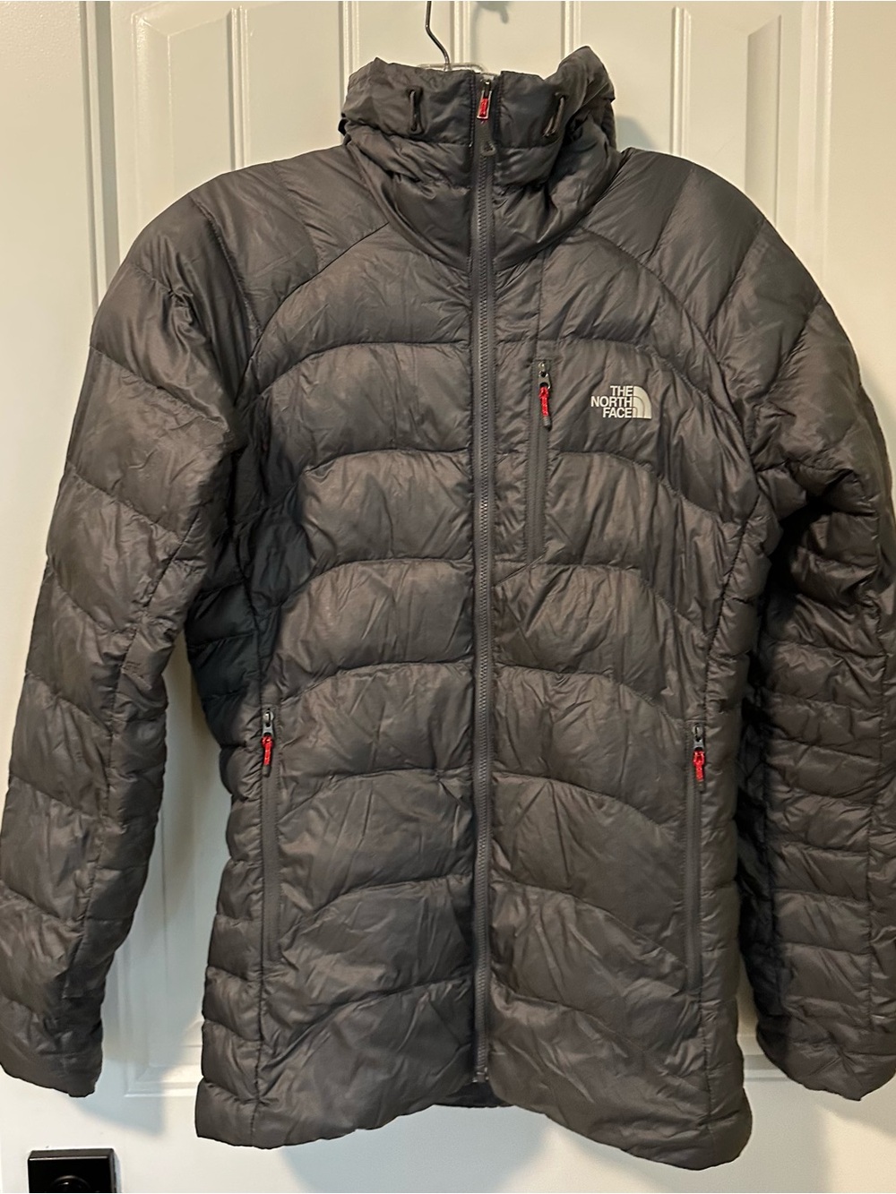 The North Face Summit Series Gray Packable Hooded Down Jacket 700 Fill